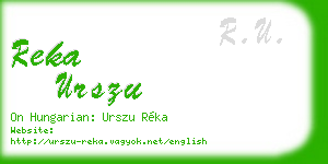 reka urszu business card