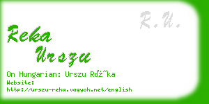 reka urszu business card